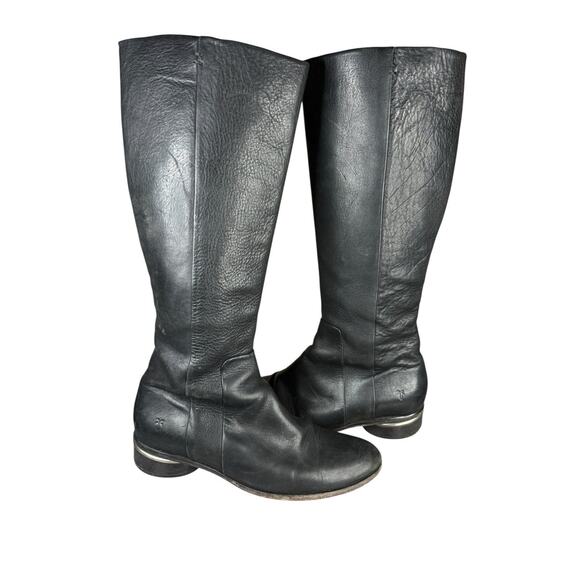Frye Black Leather Tall Riding Boots Women’s 9.5B Classic Equestrian Style - Picture 1 of 10